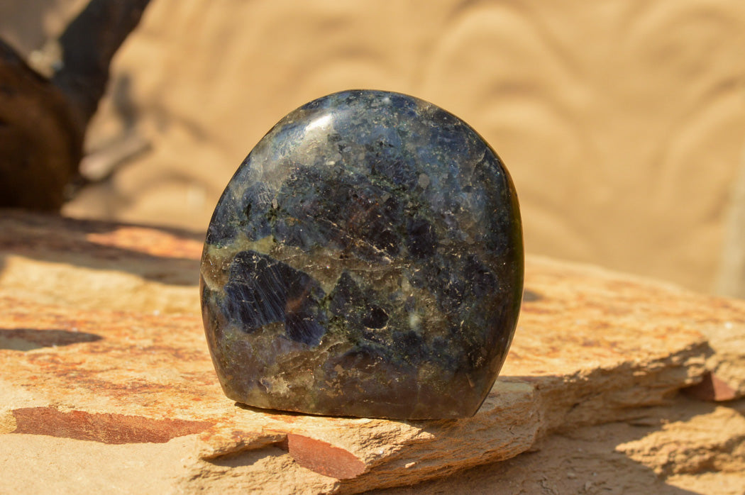 Polished Rare Blue Iolite / Water Sapphire Standing Free Forms x 6 From Madagascar - TopRock