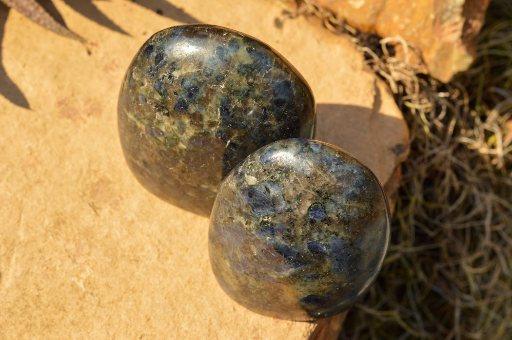 Polished Rare Blue Iolite / Water Sapphire Standing Free Forms x 6 From Madagascar - TopRock