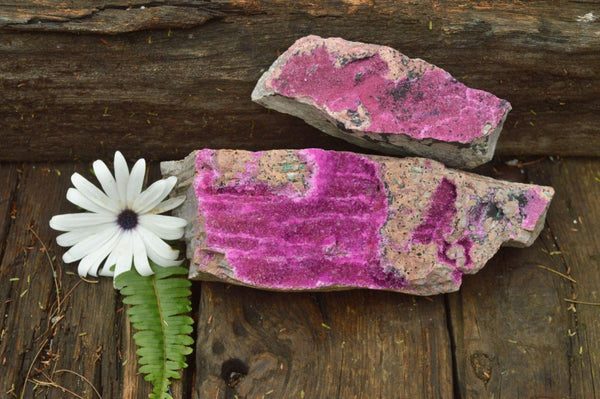 Natural Pink Salrose Cobaltion Dolomite Specimens x 2 From Kakanda, Congo - TopRock