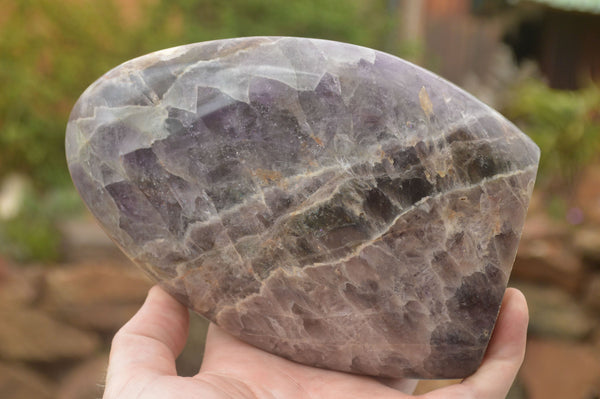 Polished Smokey Amethyst Standing Free Forms  x 1 From Madagascar - TopRock