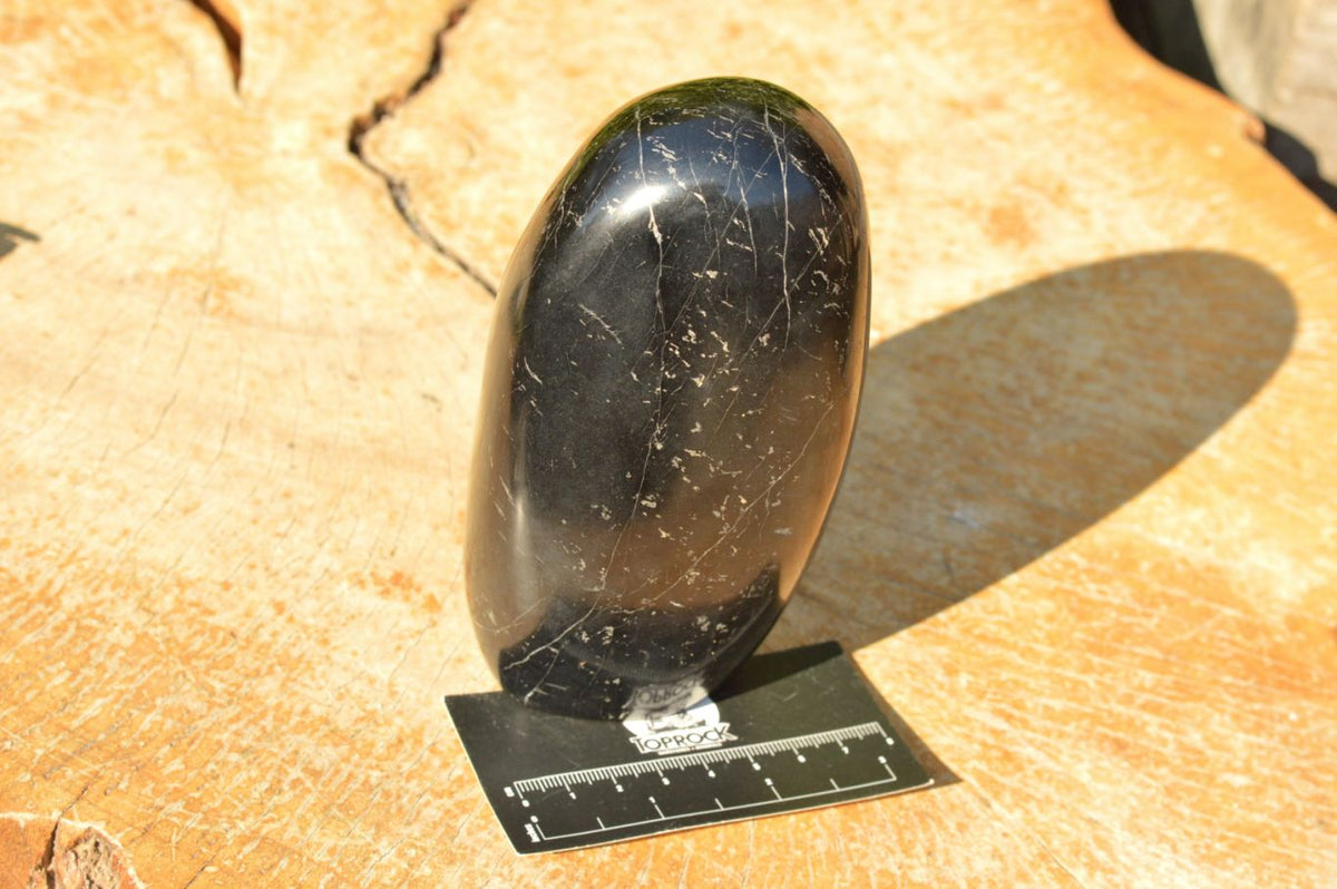 Polished Black Schorl Tourmaline Standing Free Form x 1 From Madagascar - TopRock
