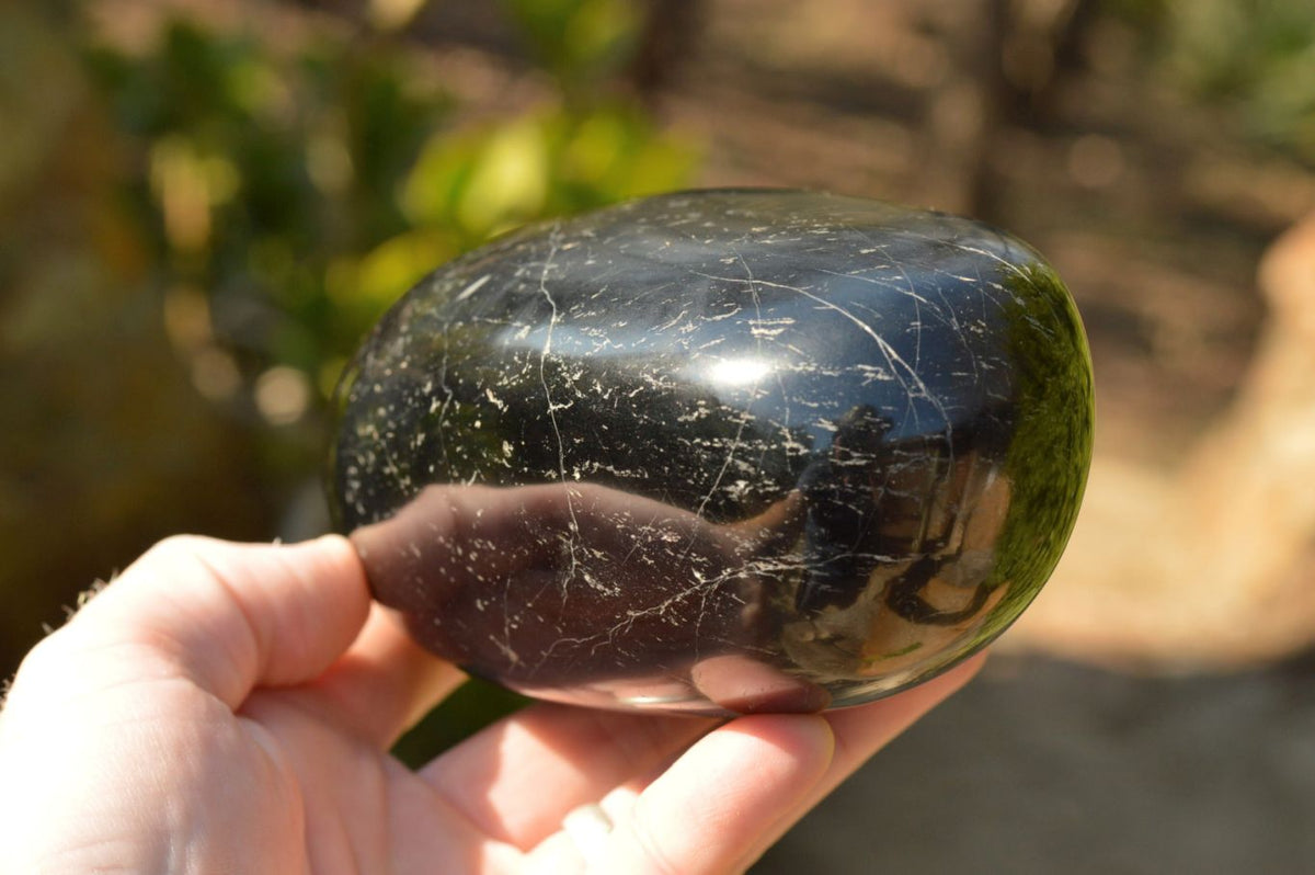 Polished Black Schorl Tourmaline Standing Free Form x 1 From Madagascar - TopRock