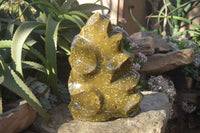 Polished Giant Orbicular Ocean Jasper Flame Sculpture  x 1 From Madagascar - Toprock Gemstones and Minerals