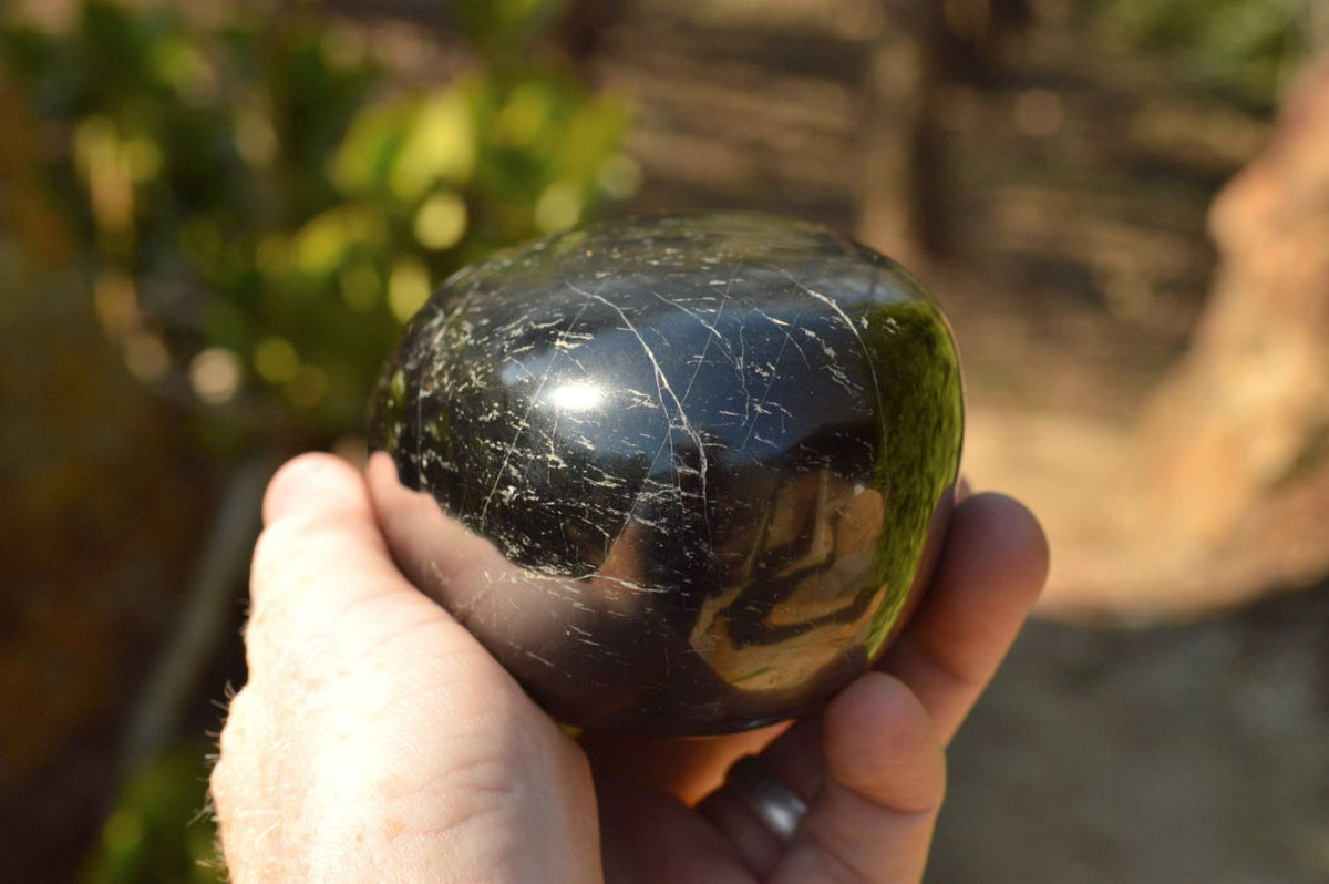 Polished Black Schorl Tourmaline Standing Free Form x 1 From Madagascar - TopRock