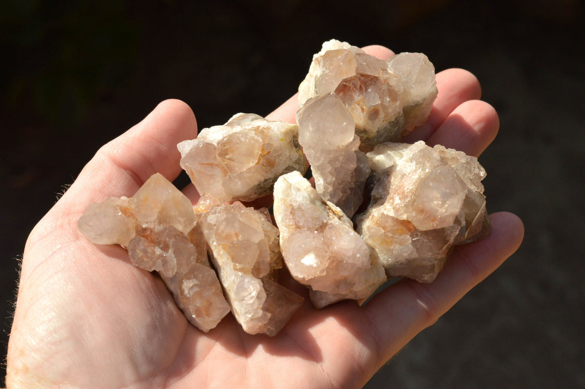 Natural Small Spirit Quartz Clusters x 35 From Southern Africa - TopRock