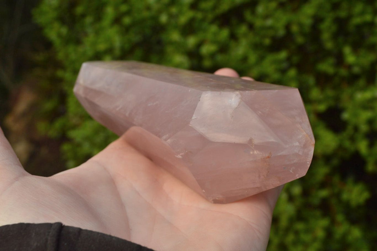 Polished Double Terminated Gemmy Rose Quartz Points x 3 From Madagascar - TopRock