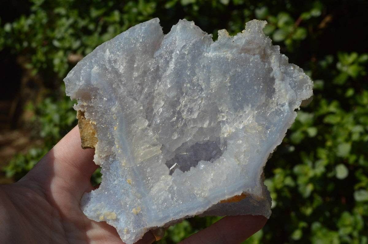 Natural Etched Blue Lace Agate Chalcedony Specimens x 5 From Nsanje, Malawi - TopRock