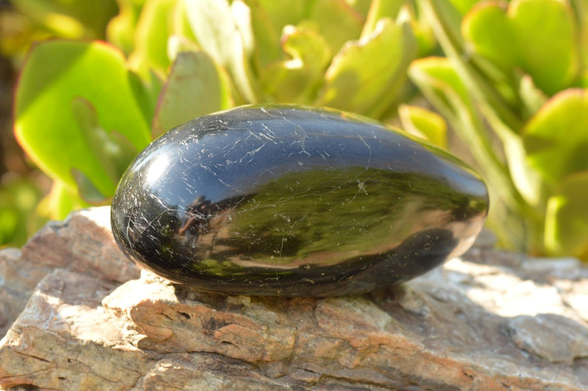 Polished Black Schorl Tourmaline Standing Free Form x 1 From Madagascar - TopRock