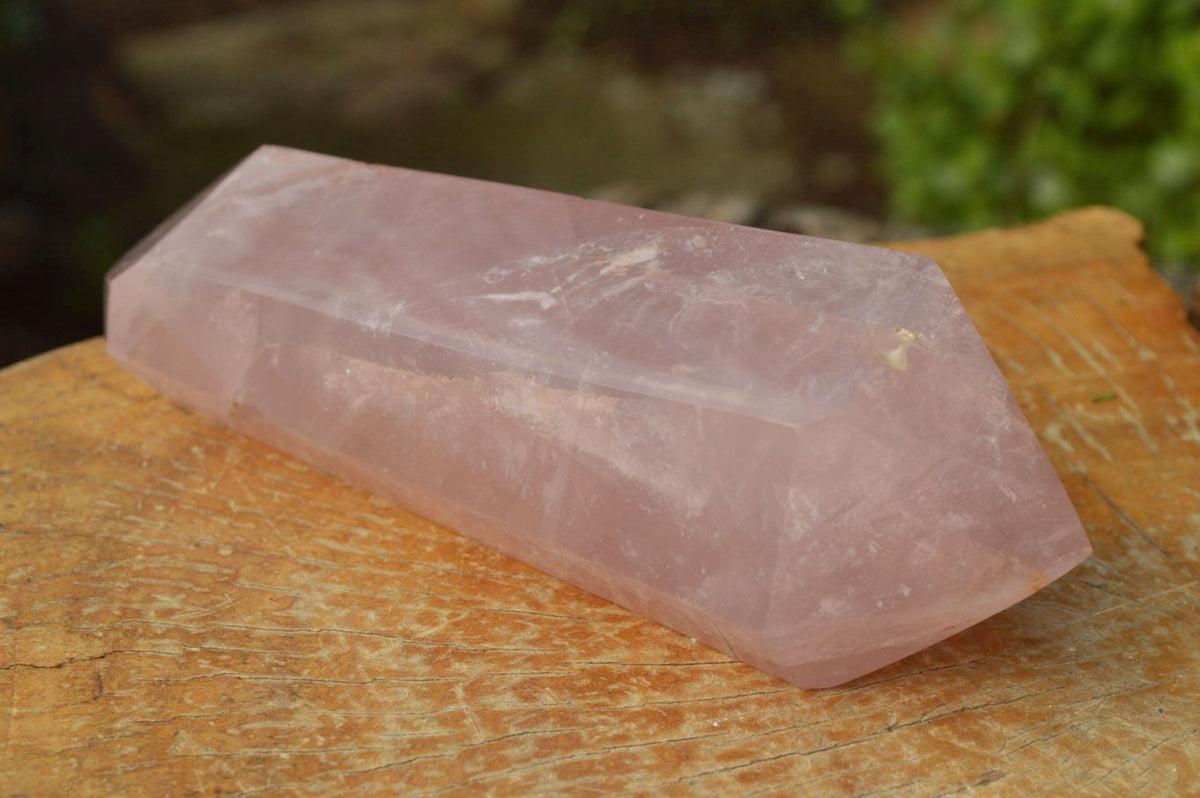 Polished Double Terminated Gemmy Rose Quartz Points x 3 From Madagascar - TopRock