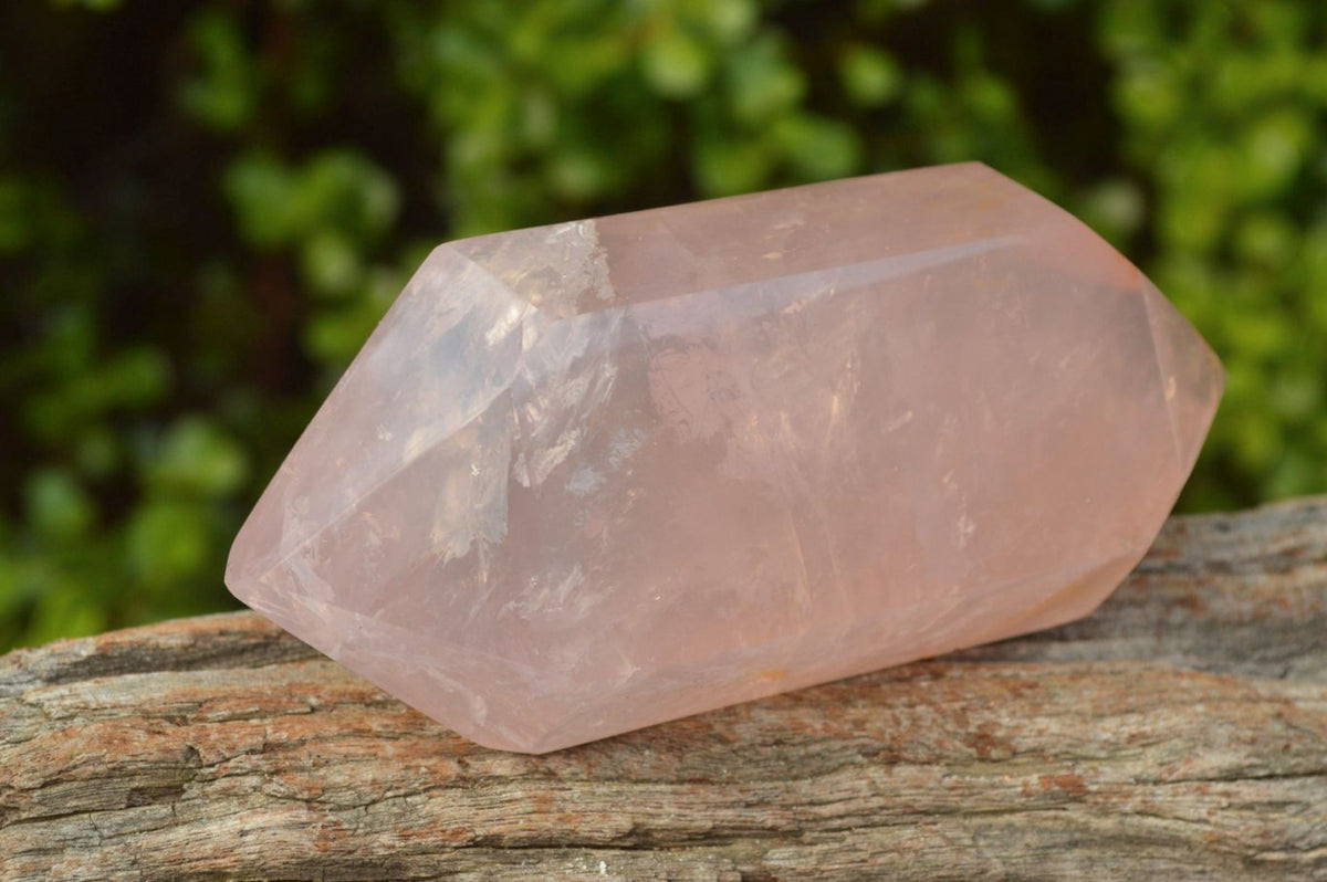 Polished Double Terminated Gemmy Rose Quartz Points x 3 From Madagascar - TopRock