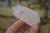Polished Gemmy Double Terminated Rose Quartz Points x 6 From Antsirabe, Madagascar - Toprock Gemstones and Minerals