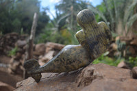 Polished Leopard Stone & White Marble Mermaid Sculptures  x 2 From Zimbabwe - Toprock Gemstones and Minerals