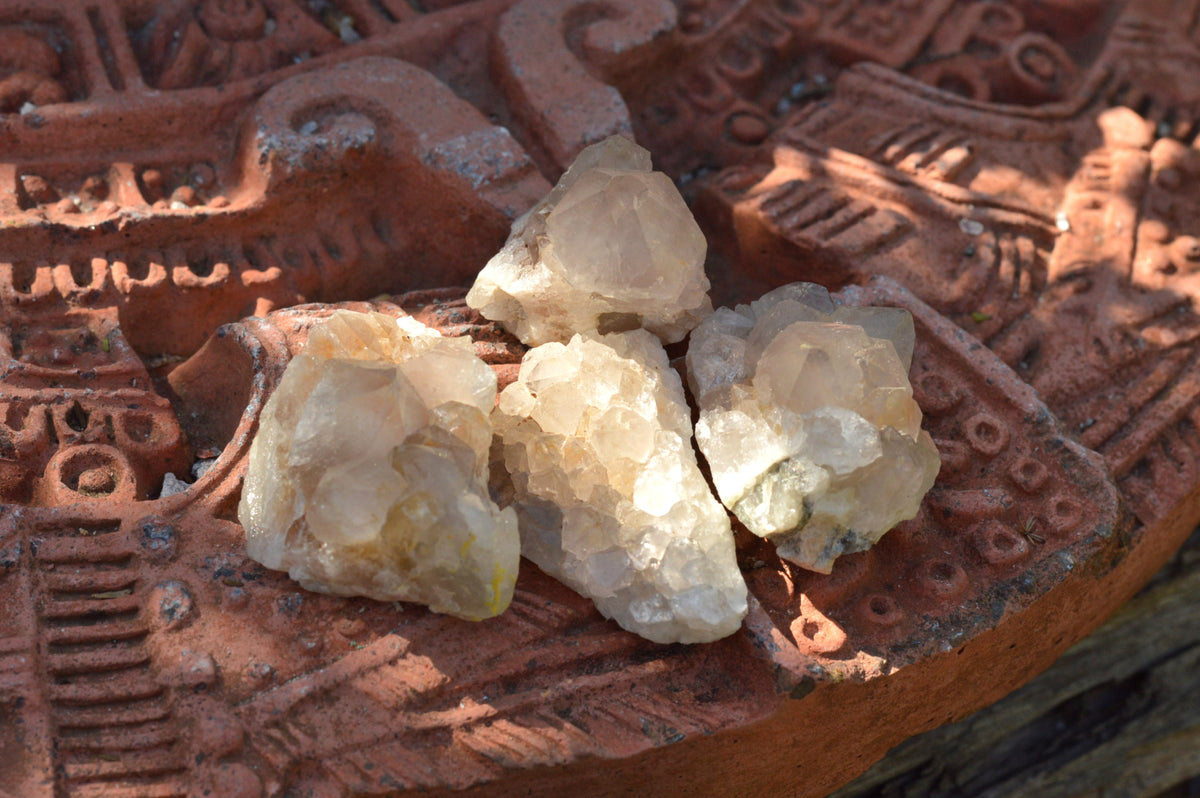 Natural Small Spirit Quartz Clusters x 35 From Southern Africa - TopRock