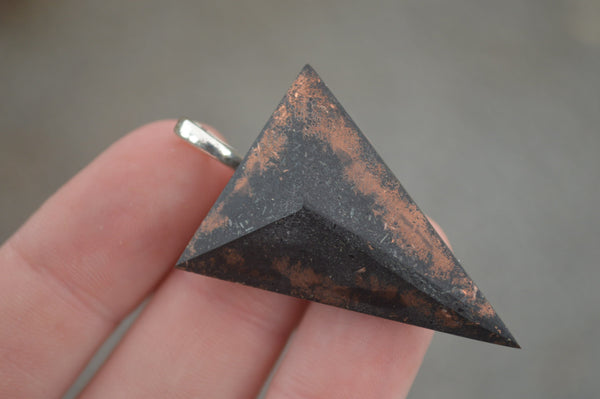 Polished Hand Crafted Organite Triangle Pendant  - sold per piece - From Bulwer, South Africa - TopRock