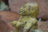 Polished Leopard Stone & White Marble Mermaid Sculptures  x 2 From Zimbabwe - Toprock Gemstones and Minerals