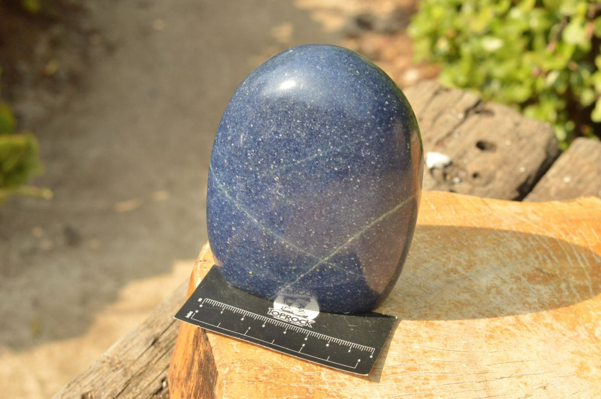 Polished Selected Blue Lazulite Standing Free Forms x 2 From Madagascar - TopRock