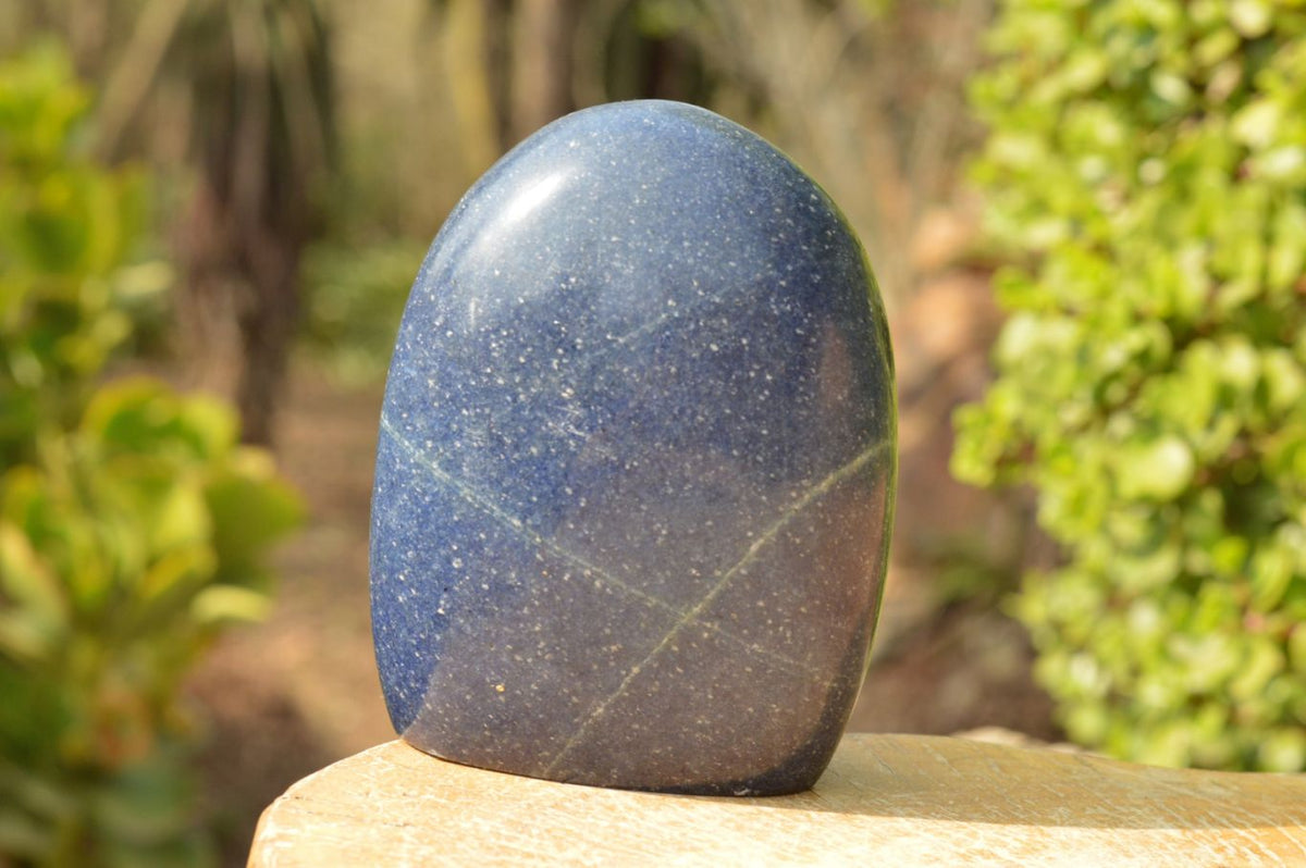 Polished Selected Blue Lazulite Standing Free Forms x 2 From Madagascar - TopRock