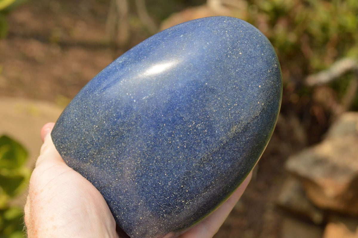 Polished Selected Blue Lazulite Standing Free Forms x 2 From Madagascar - TopRock