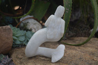 Polished Leopard Stone & White Marble Mermaid Sculptures  x 2 From Zimbabwe - Toprock Gemstones and Minerals