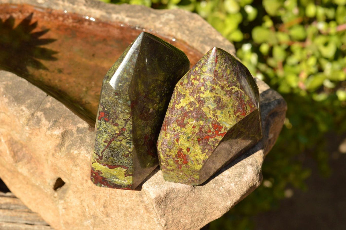Polished Bastite Dragon Blood Stone Points x 4 From Tshipies, South Africa - TopRock