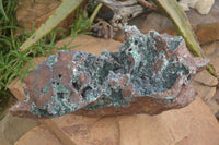 Natural Drusy Quartz Coated Malachite On Red Copper Dolomite  x 1 From Likasi, Congo - Toprock Gemstones and Minerals