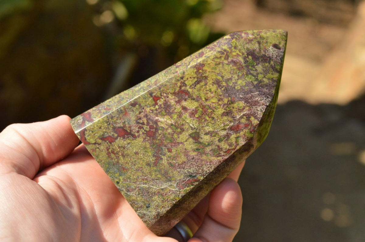 Polished Bastite Dragon Blood Stone Points x 4 From Tshipies, South Africa - TopRock