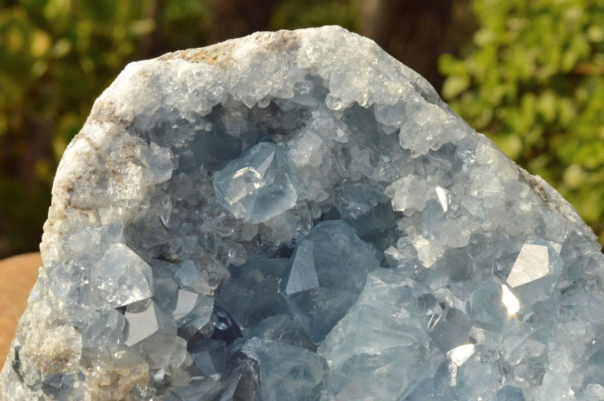 Natural Blue Celestite Specimen With Gemmy Cubic Crystals x 1 From Sakoany, Madagascar - TopRock