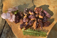 Natural Small Dark "Amethystos" Amethyst Clusters x 35 From Kwaggafontein, South Africa - TopRock