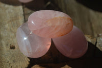 Polished Gemmy Pink Rose Quartz Palm Stones  x 12 From Madagascar - Toprock Gemstones and Minerals
