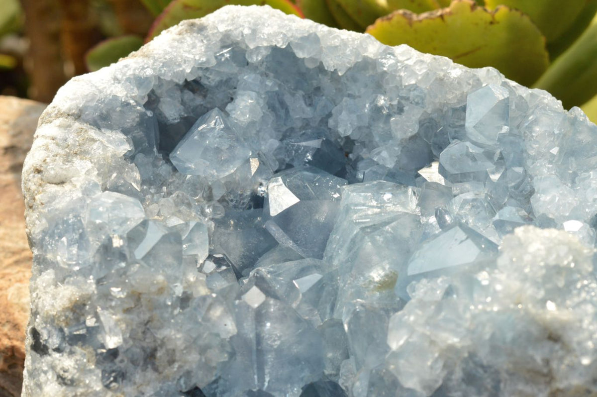 Natural Blue Celestite Specimen With Gemmy Cubic Crystals x 1 From Sakoany, Madagascar - TopRock