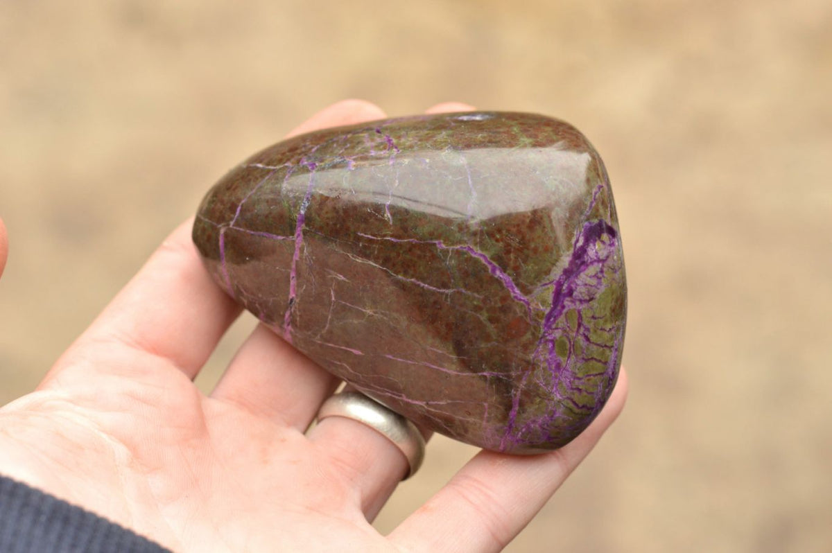 Polished Stichtite & Green Serpentine / Atlantisite Standing Free Forms x 6 From Barberton, South Africa - TopRock