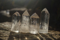 Polished Semi Optic Quartz Points x 24 From Madagascar - Toprock Gemstones and Minerals