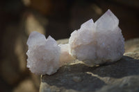 Natural Small Pale Lilac Spirit Quartz Clusters x 35 From Boekenhouthoek, South Africa - Toprock Gemstones and Minerals