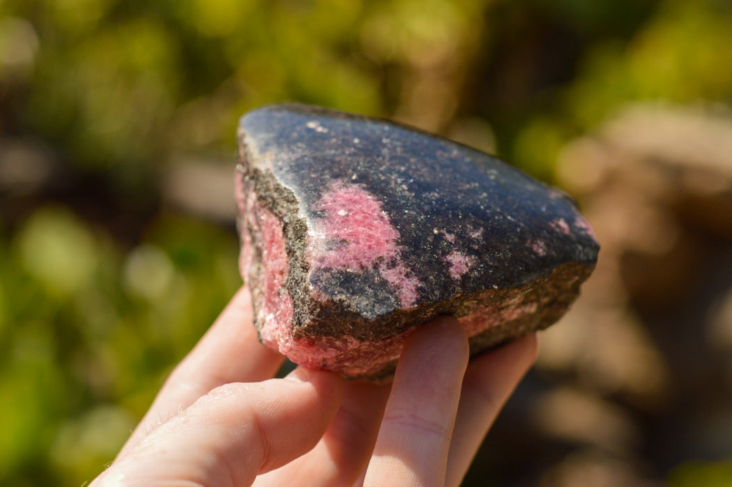 Polished One Side Polished Rhodonite Free Forms x 5 From Ambindavato, Madagascar - TopRock