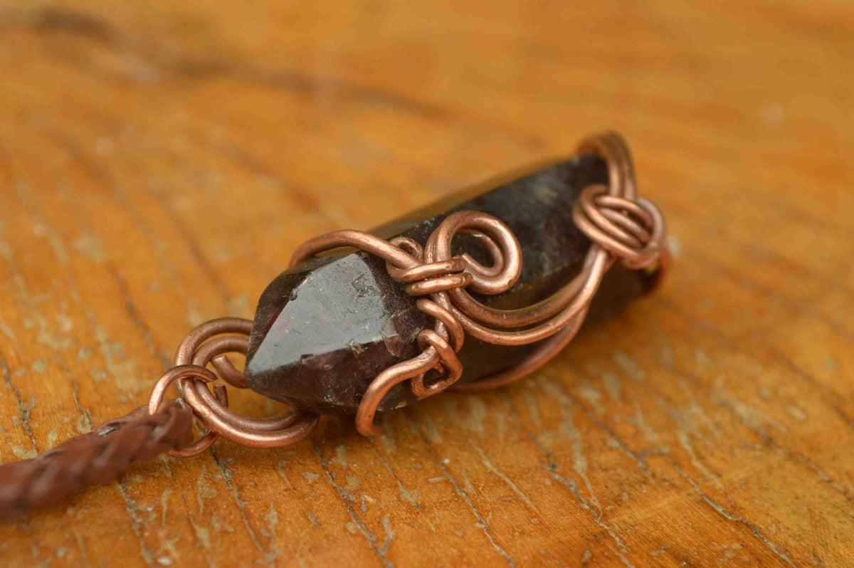 Polished Mixed Jewellery Free Forms With Copper Art Wire Pendants x 6 From Southern Africa - TopRock