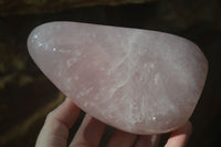 Polished Pink Rose Quartz Standing Free Forms x 2 From Madagascar - Toprock Gemstones and Minerals