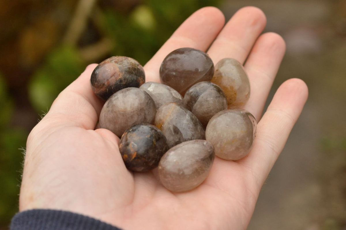 Polished Mini Morion Smokey Quartz Eggs x 35 From Madagascar - TopRock