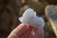 Natural Small Pale Lilac Spirit Quartz Clusters x 35 From Boekenhouthoek, South Africa - Toprock Gemstones and Minerals