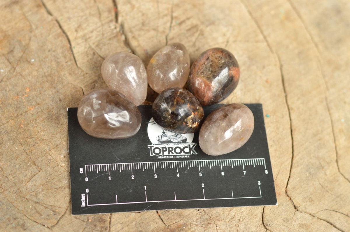 Polished Mini Morion Smokey Quartz Eggs x 35 From Madagascar - TopRock