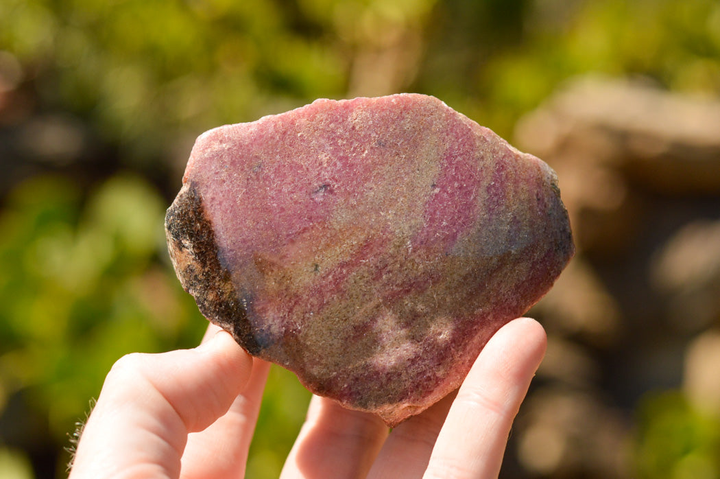 Polished One Side Polished Rhodonite Free Forms x 5 From Ambindavato, Madagascar - TopRock