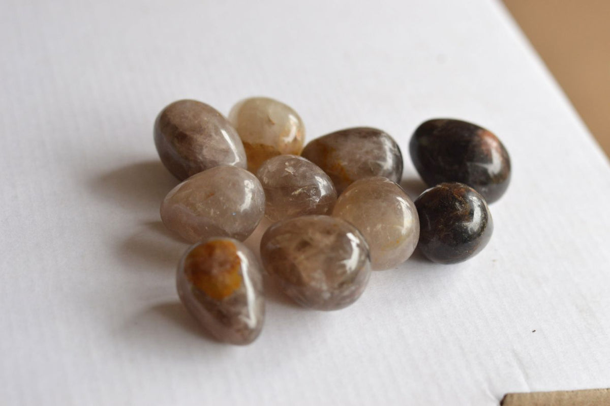 Polished Mini Morion Smokey Quartz Eggs x 35 From Madagascar - TopRock