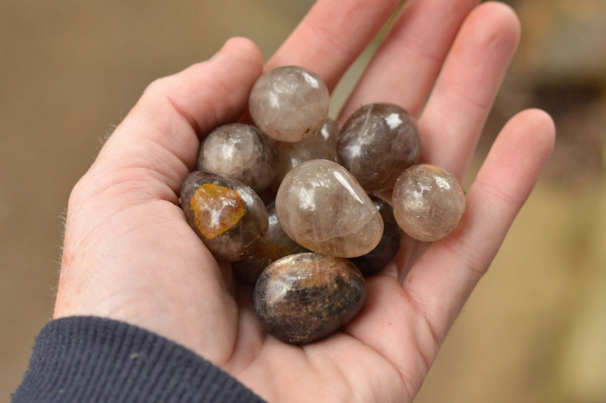Polished Mini Morion Smokey Quartz Eggs x 35 From Madagascar - TopRock