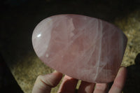 Polished Pink Rose Quartz Standing Free Forms x 2 From Madagascar - Toprock Gemstones and Minerals