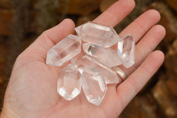 Polished Mini Double Terminated Clear Quartz Crystals x 70 From Madagascar - TopRock