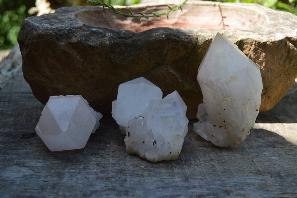 Natural Lovely Mostly Intact Quartz Crystal Specimens x 6 From Madagascar - TopRock