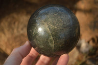 Polished  Emerald Fuchsite Quartz Sphere & Standing Free Form  x 2 From Madagascar - Toprock Gemstones and Minerals