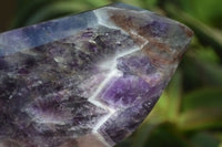 Polished Chevron Amethyst Point x 1 From Zambia - Toprock Gemstones and Minerals