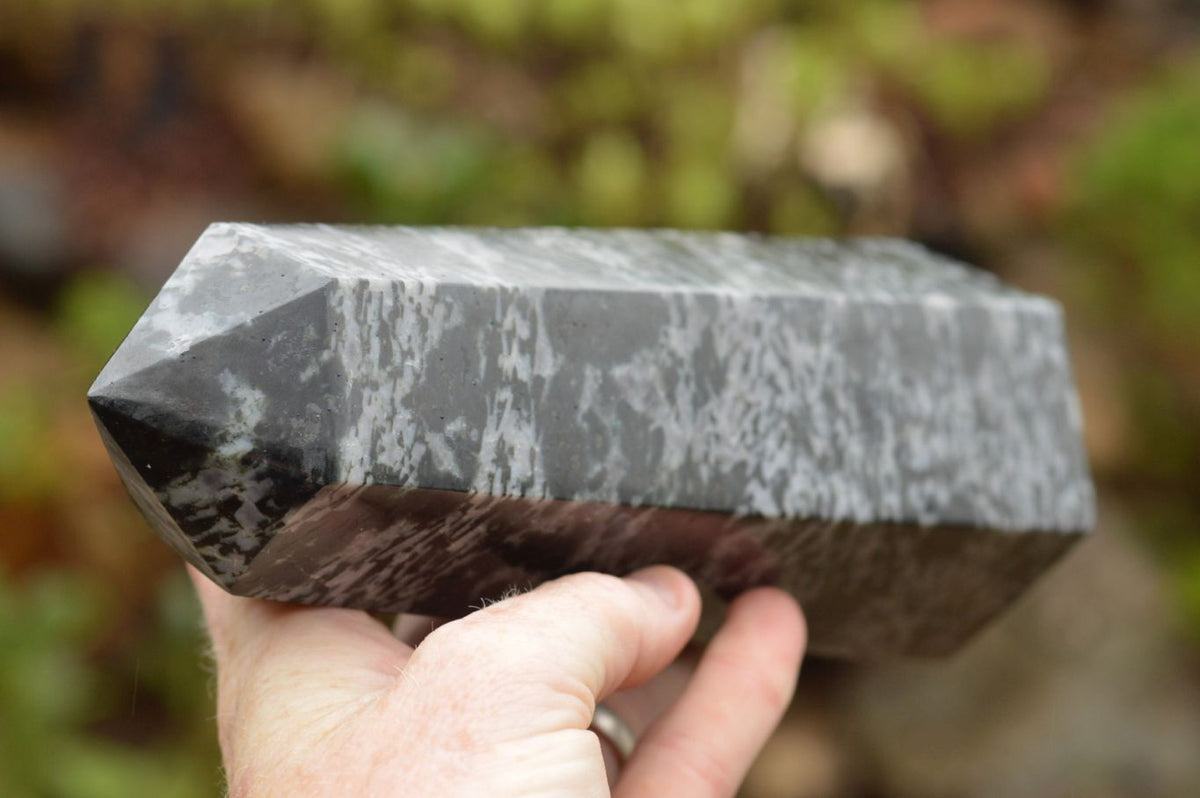 Polished Groovy Merlinite / Gabbro Point x 1 From Ambatondrazaka, Madagascar - TopRock