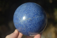Polished Blue Lazulite Spheres  x 2 From Madagascar - Toprock Gemstones and Minerals