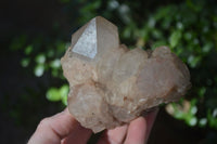 Natural Cascading White Phantom Smokey Quartz Clusters x 2 From Luena, Congo - Toprock Gemstones and Minerals